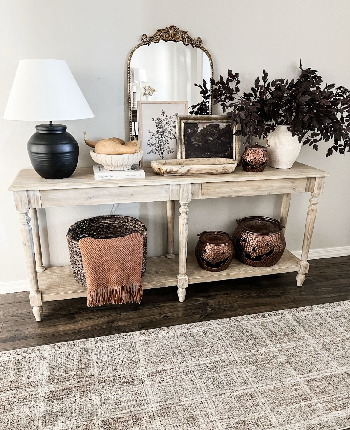 Fall console table inspo!  Follow @lifeinmyarizonahome on Instagram for more inspiration. 

For reference I used 6 of the plum stems here  

#LTKautumn #LTKSeasonal #LTKHome