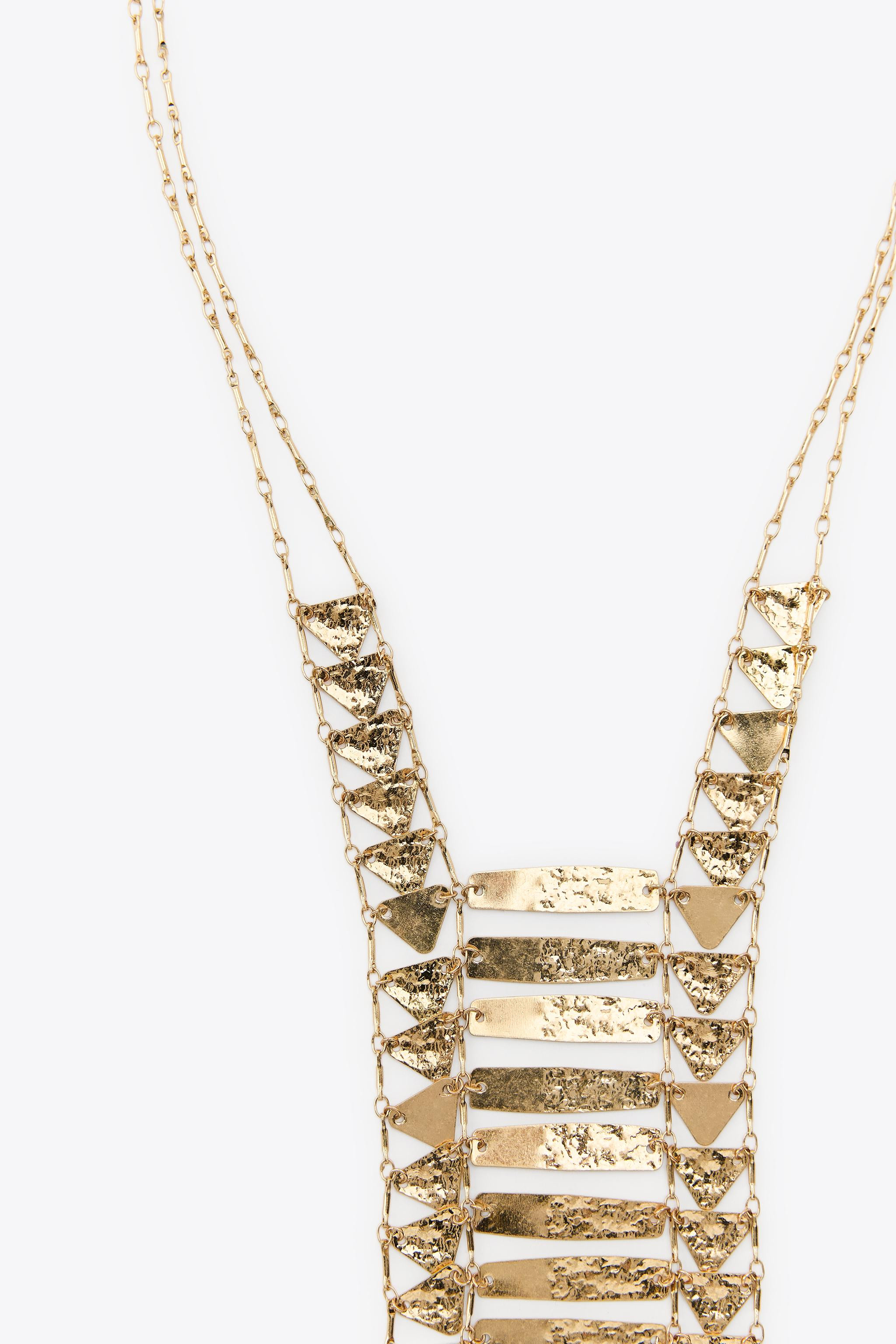 METAL PLATE NECKLACE | Zara US