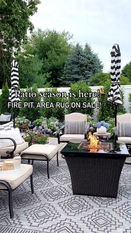 Get ready for patio season! Shop my fire pit and outdoor rug on sale, cabana umbrellas, throw pillows, lanterns, Tikki torches. Patio, porch, backyard. Shop your favorites soon! Lowe’s Improvement, Home Depot. Target, Walmart, Amazon. 

#LTKSeasonal #LTKSaleAlert #LTKVideo