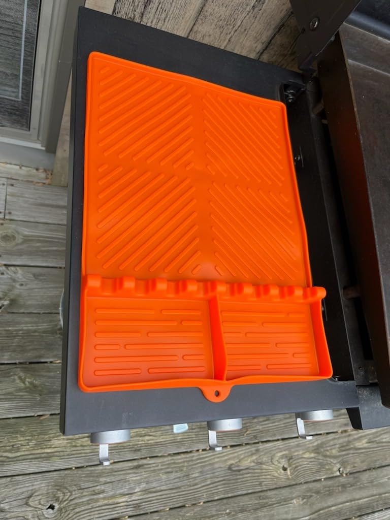 Silicone Grill Mat Compatible with Blackstone, BBQ Griddle Tools Mat with Drip Pad, Spatula Mat f... | Amazon (US)