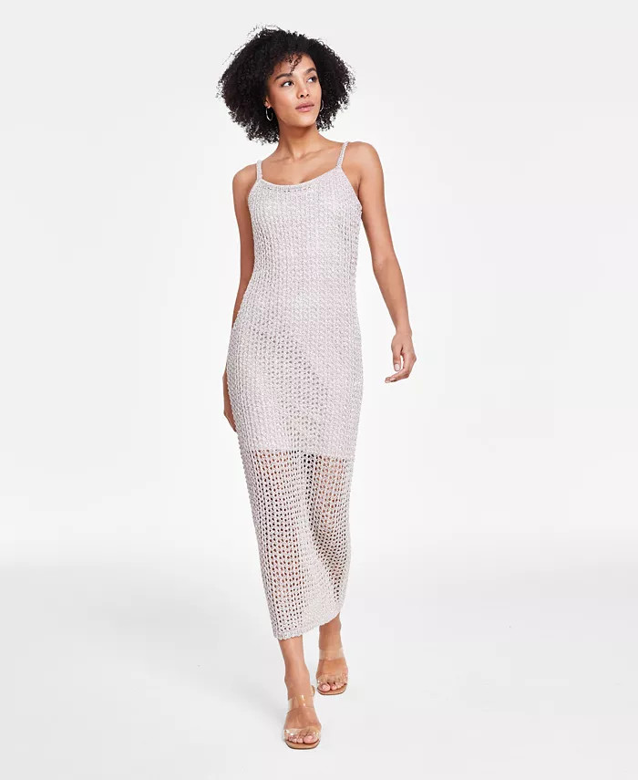 Women's Metallic Crochet Bodycon Dress, Created for Macy's | Macy's