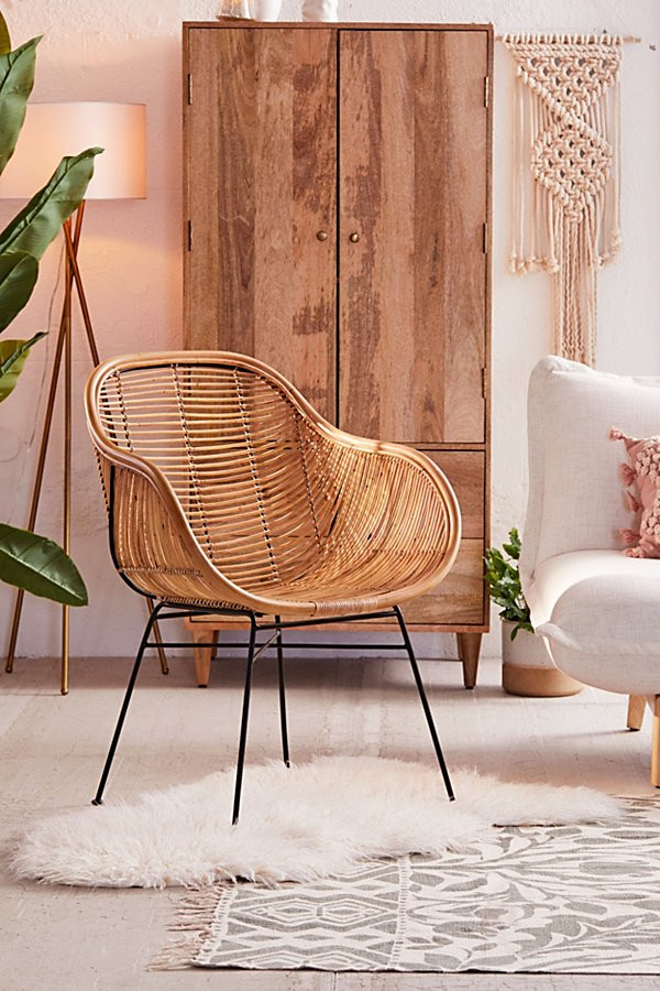 Lillian Rattan Chair - Brown at Urban Outfitters | Urban Outfitters (US and RoW)