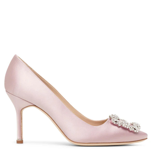 Hangisi 90 light pink satin pumps | Shop Savannahs (US)