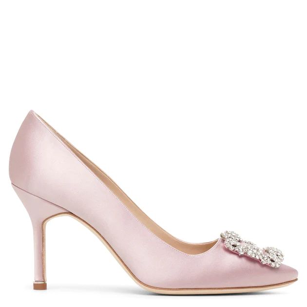 Hangisi 90 light pink satin pumps | Shop Savannahs (US)