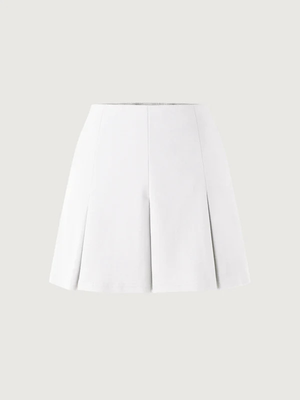 Pleated Mini Skort - White | OGL