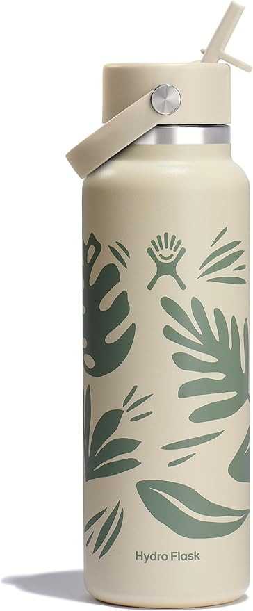 Hydro Flask Water Bottle - Insulated Stainless Steel - Wide Mouth Flex Straw Lid, Non Spill, Leak... | Amazon (US)