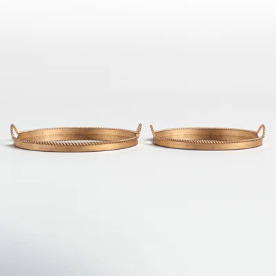 Faina Metal Tray - Set of 2 | Birch Lane