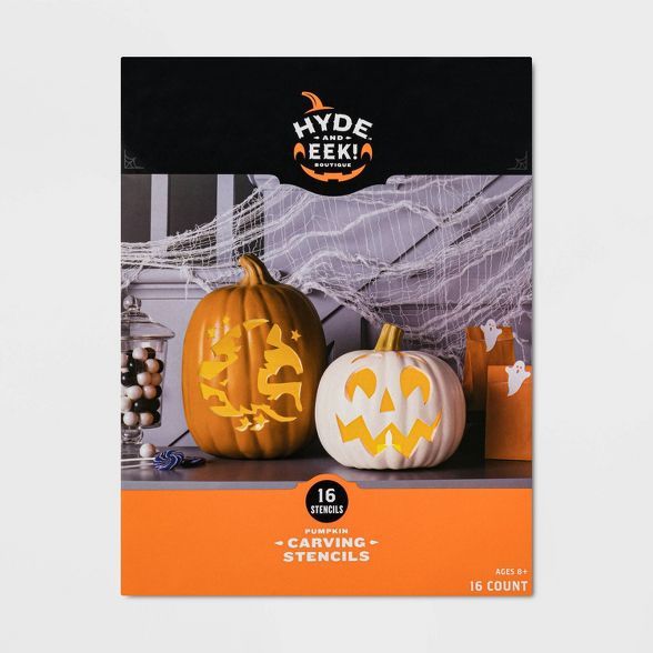 16pk Pumpkin Patterns Halloween Seasonal Decorating Kit - Hyde & EEK! Boutique™ | Target