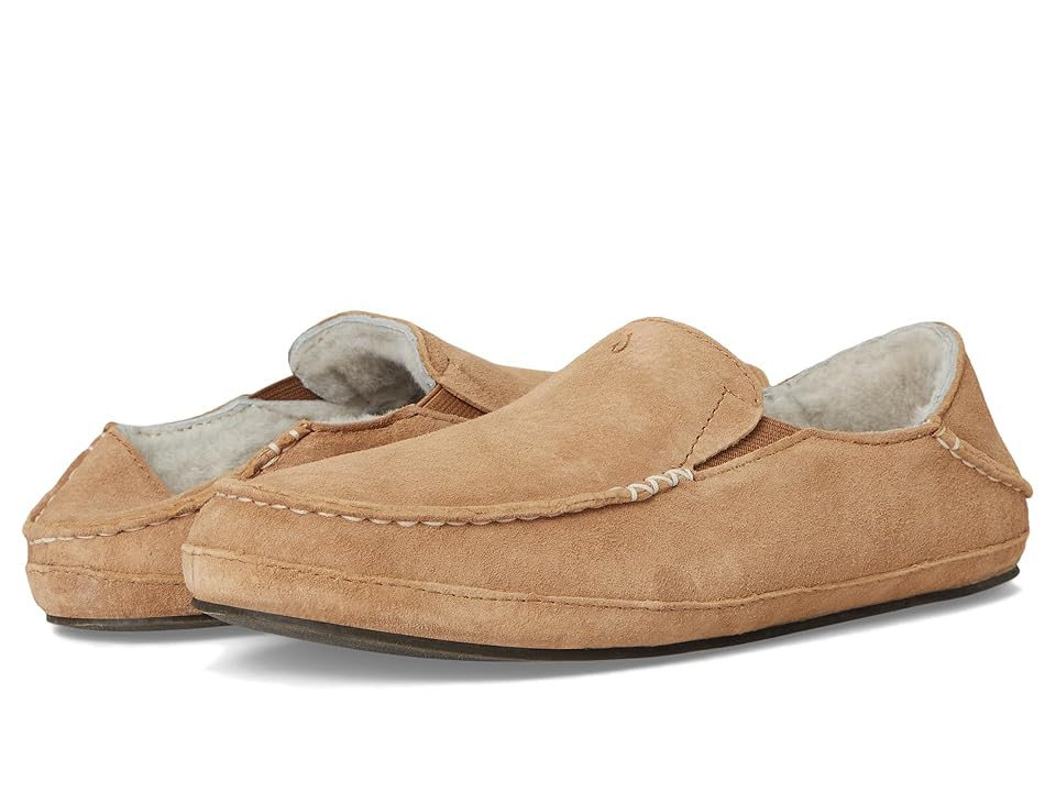 OluKai Nohea Slipper Women's Slippers Tan/Tan : 10 B - Medium, Leather/Nubuck/Suede | Zappos