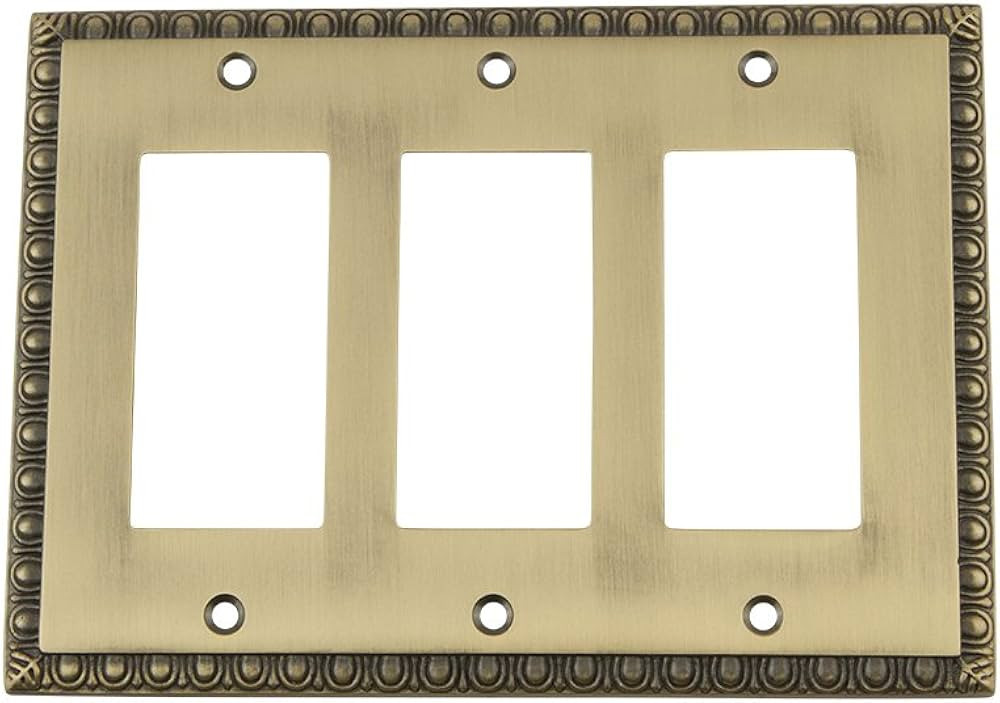 Nostalgic Warehouse Egg & Dart Deco Electrical Outlet Switch Plate Cover | Amazon (US)