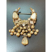 Original By Robert Haskell Era Brooch Baroque Pearl Rhinestone Vintage Pin | Etsy (US)