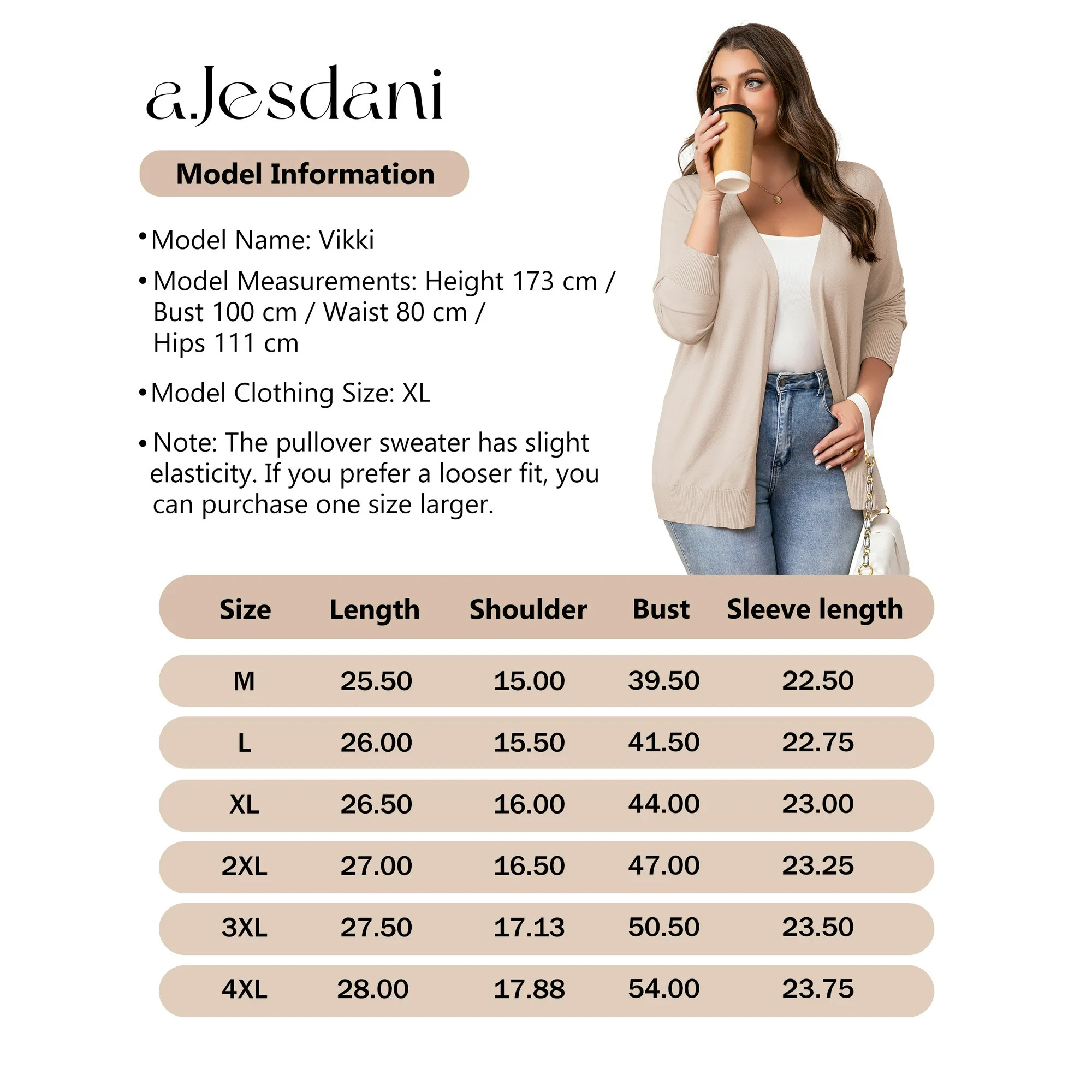 a.Jesdani Womens Plus Size Cardigans Casual Lightweight Ribbed Open Front Soft Knit Cardigans Swe... | Walmart (US)