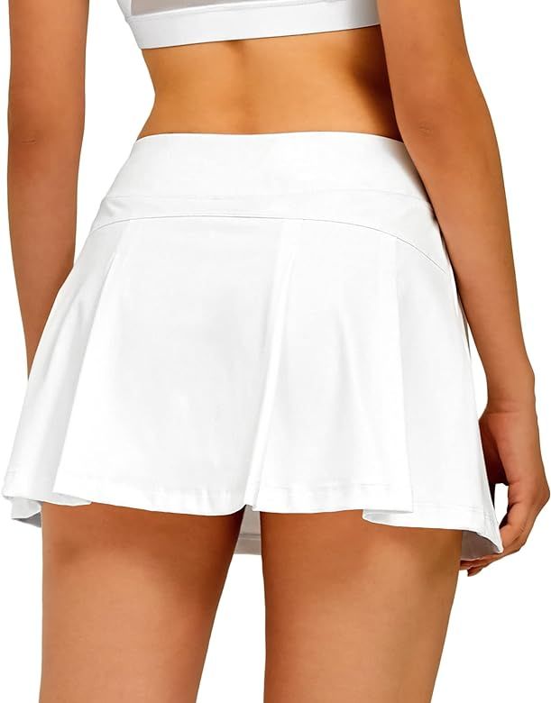 Stelle Women's Tennis Skirts with Pockets High Waisted Pleated Athletic Golf Skorts for Workout Spor | Amazon (US)