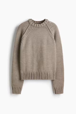 H & M - Raglan-sleeved jumper - Brown | H&M (UK, MY, IN, SG, PH, TW, HK)