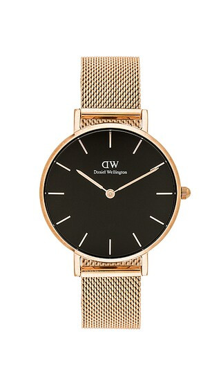 Daniel Wellington Petite Melrose 32mm Watch in Metallic Gold. | Revolve Clothing (Global)