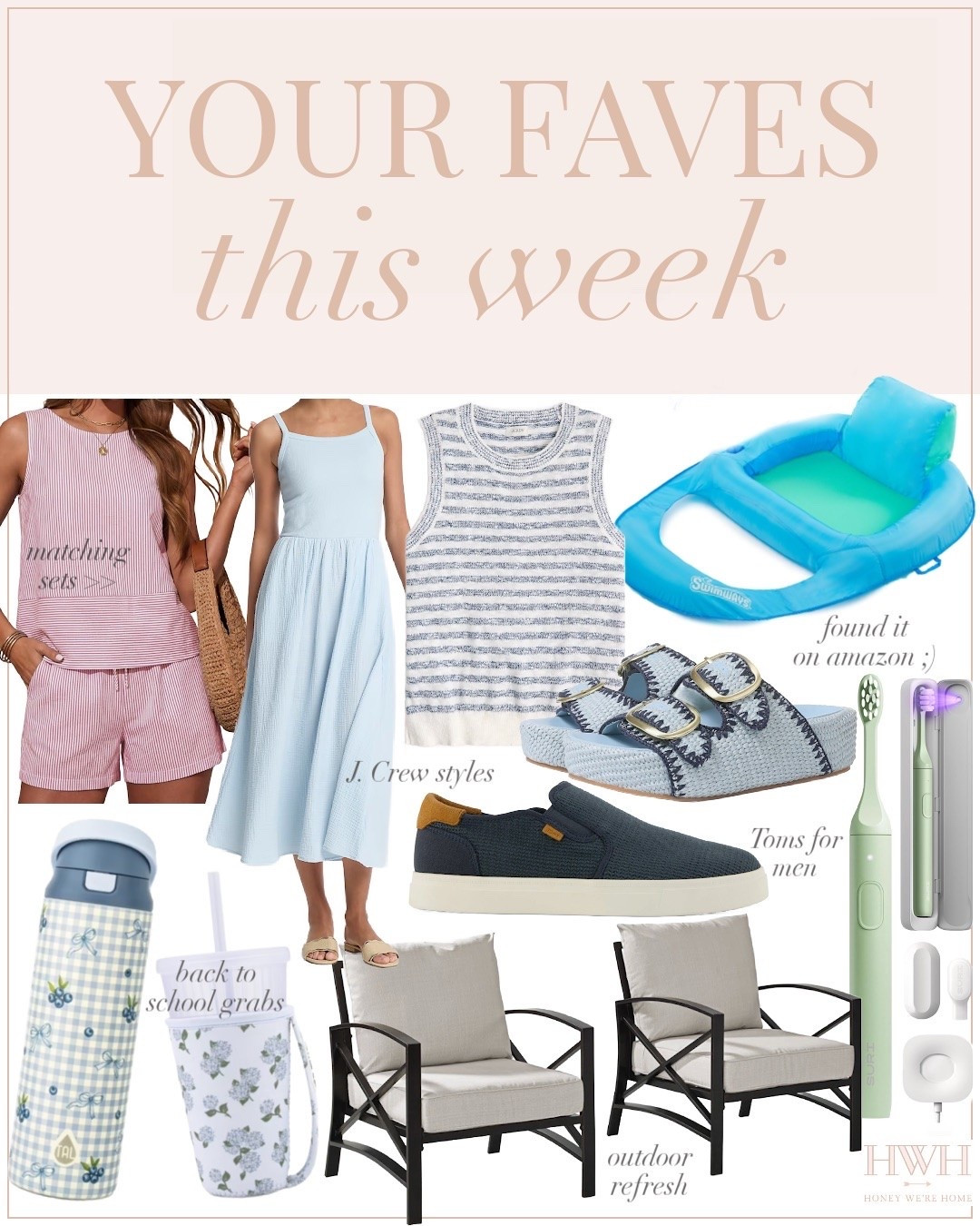 Your faves this week! 🥰

Amazon • J. Crew • Toms • Wayfair • Walmart

#LTKHome #LTKSaleAlert #LTKmomlife