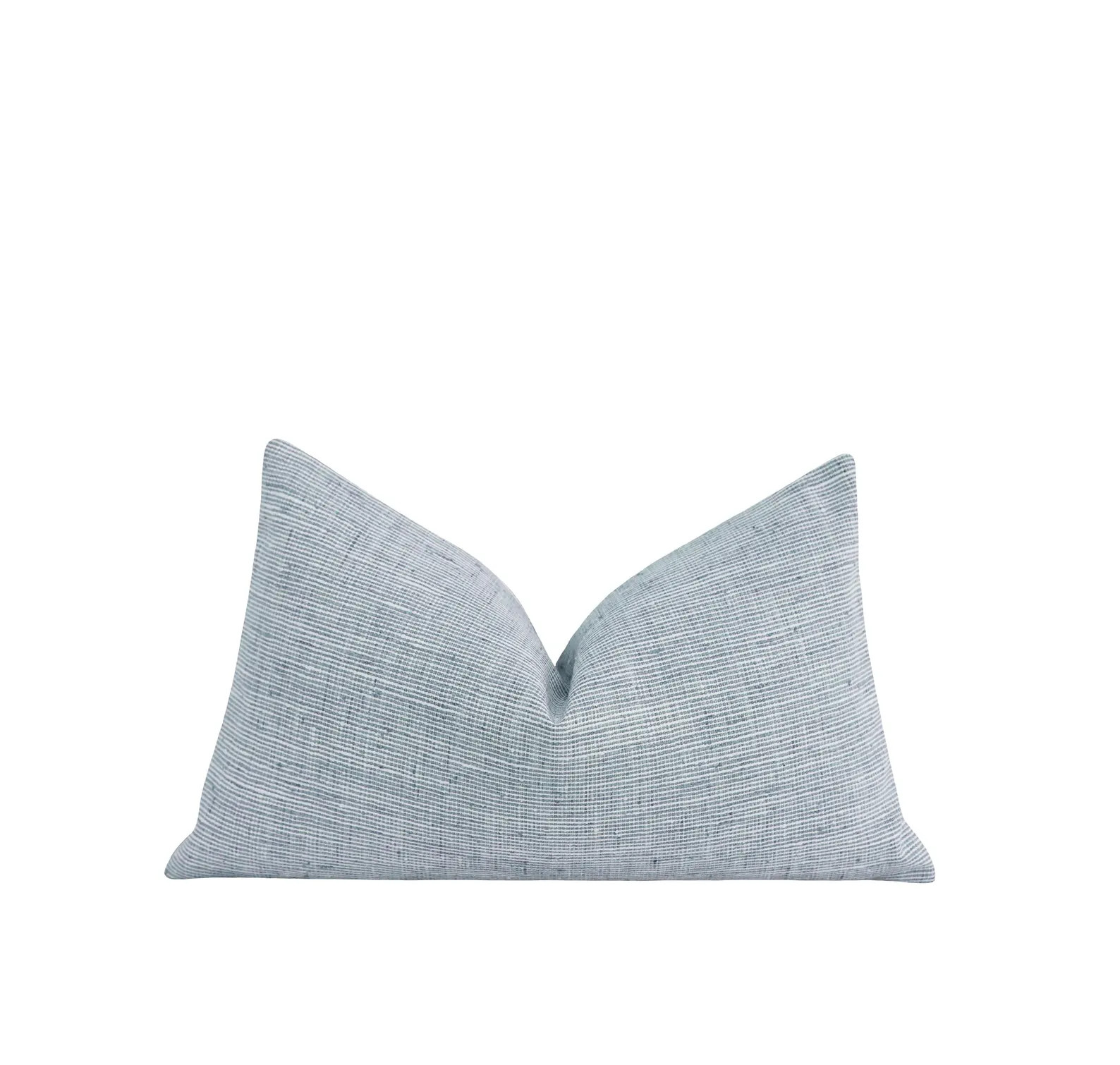 Textured Coastal Pillow Cover, Blue Tweed Pillow Cover in Blue and White, 12x18 12x20 Designer Pi... | Etsy (US)