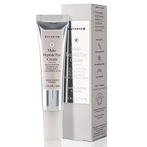 Naturium Multi-Peptide Eye Cream, Smoothing & Anti-Aging Skincare, with Squalene & Hyaluronic Acid, 0.5 oz | Amazon (US)