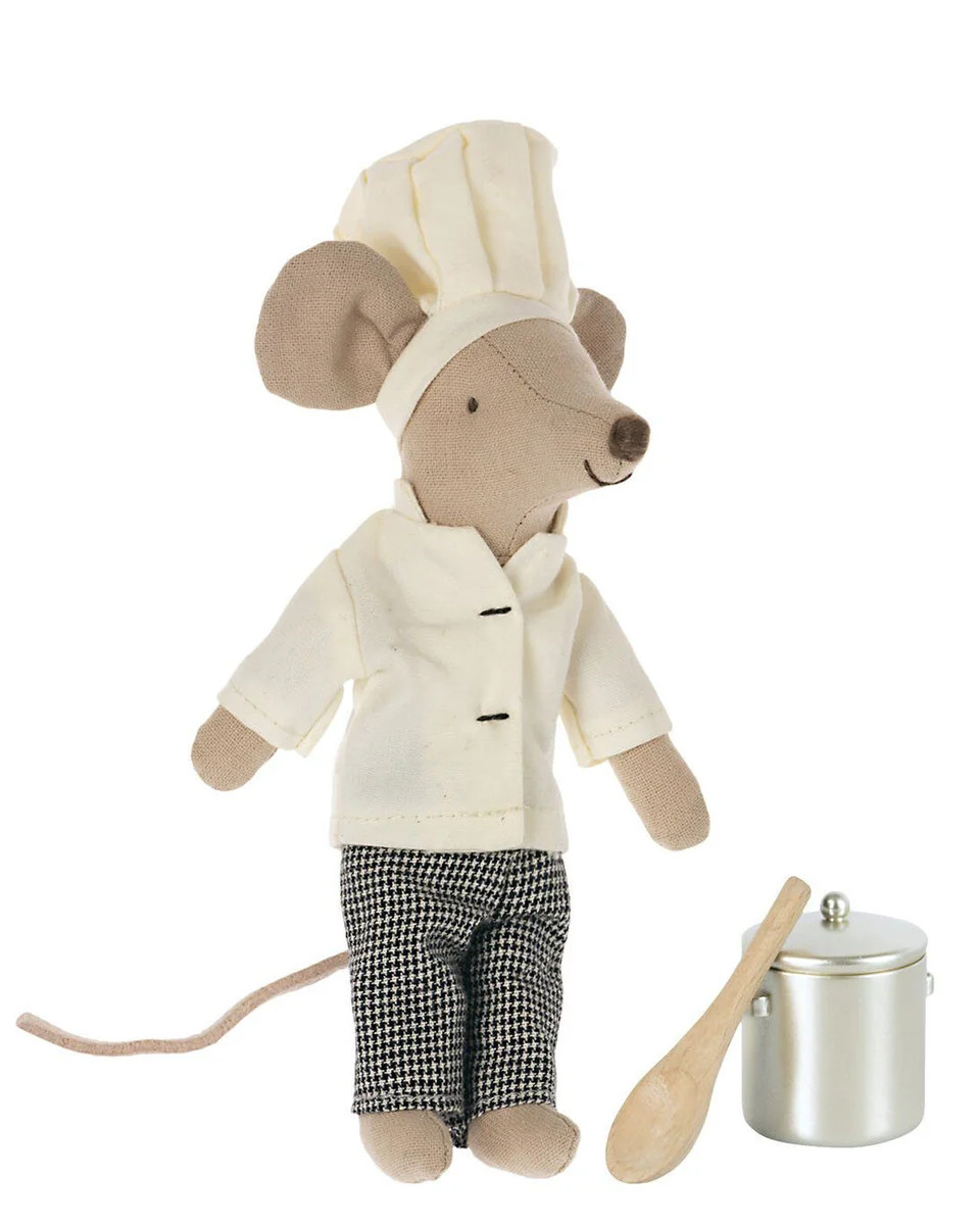 Chef Mouse w. Soup Pot and Spoon | Bohemian Mama