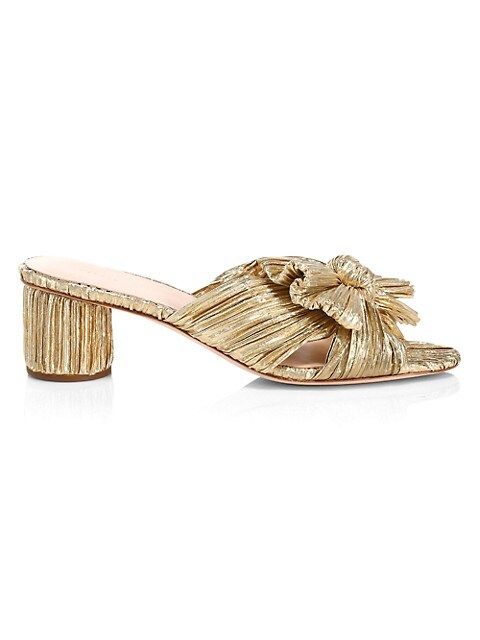 Emilia Pleated Knot Mules | Saks Fifth Avenue