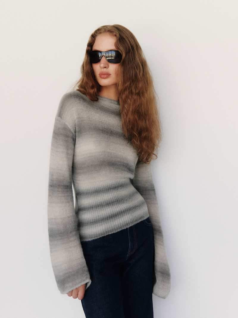 Soren Sheer Alpaca Sweater Top | Reformation (Global)