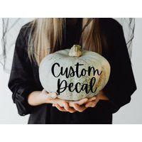 Personalized Name Pumpkin Vinyl Decal - Custom Message Decorating Kit, Halloween Decor, Sticker, No  | Etsy (US)
