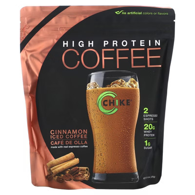 Chike Cinnamon High Protein Iced Coffee, 20 G Protein, 2 Shots Espresso, 1 G Sugar, Keto Friendly and Gluten Free, 14 Servings (14.8 Ounce) | Target