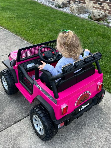 Amazing birthday gift for our 2 year old!  Remote control for the parents to take control and has Bluetooth set up so you can play your own music on the car radio.  The lights on the back and front are bright, and our daughter loves this present! Great for summer trips to the park! 

#LTKKids #LTKGiftGuide #LTKFamily
