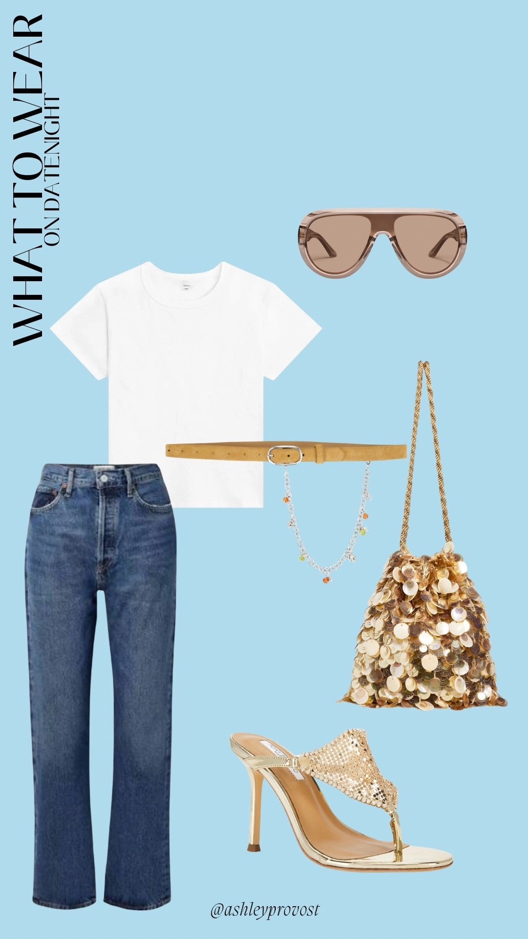 What to wear on date night. Bag looks like Rabanne, heels look like Jimmy Choo and sunglasses look like Gucci ￼

#LTKootd #LTKdayinmylife #LTKgrwm