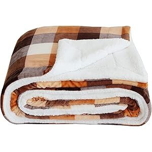 SOCHOW Buffalo Plaid Sherpa Fleece Throw Blanket, Double-Sided Checkered Super Soft Luxurious Bed... | Amazon (US)