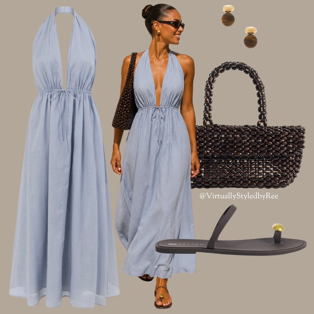 This breezy midi is made for strolling through Greek streets, seaside lunches and golden hour dinners. Paired with chocolate accessories and minimal gold jewellery for the perfect elevated holiday look. Shop everything linked below! ✨🤎 #LTKTravel #LTKSummer #HolidayStyle

#LTKsummer #LTKuk #LTKeurope