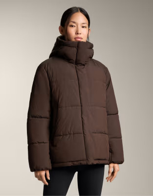 OYSHO Primaloft® waterrepellent padded jacket in brown | ASOS (Global)
