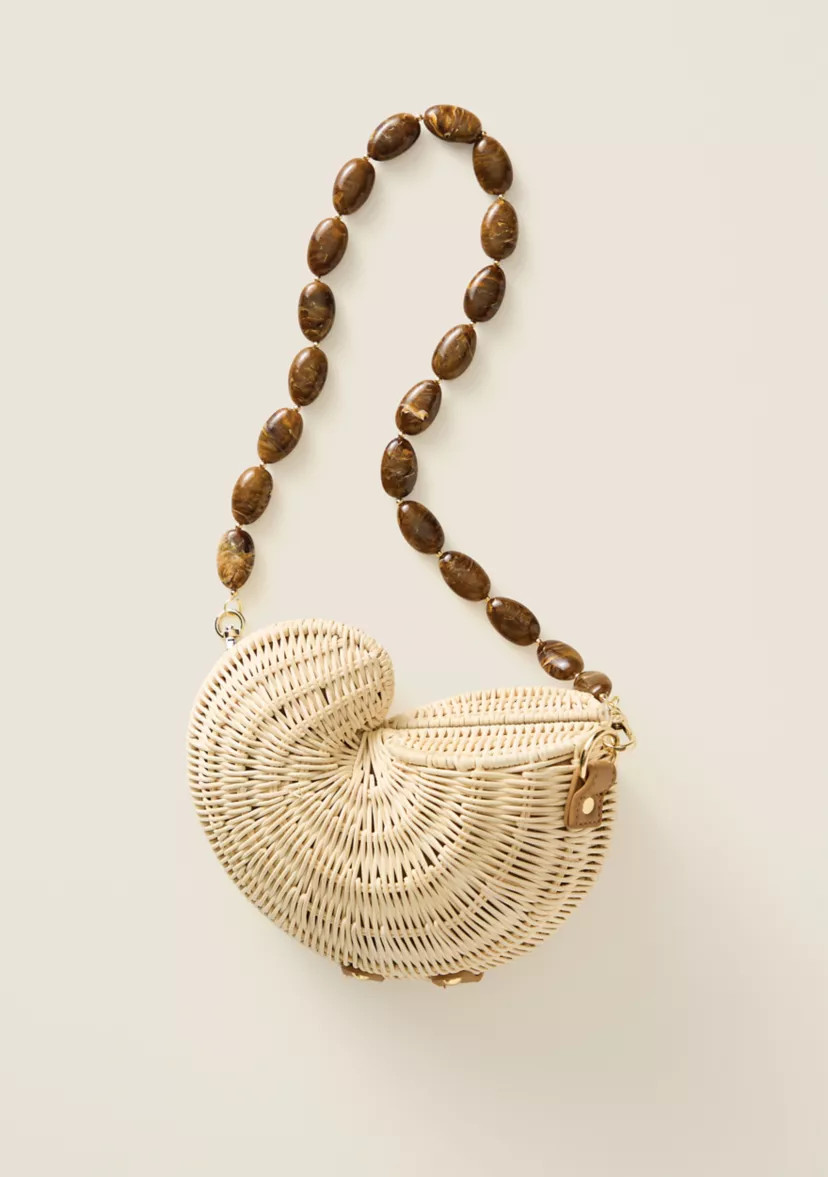 Sewing Down South x Crown & Ivy™ Rattan Shell Crossbody | Belk