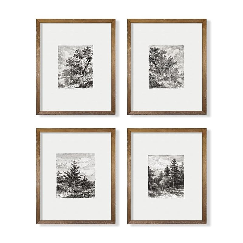 Tree Sketch Neutral Wall Art Picture Poster Print | Vintage Farmhouse Wall Art Decor | Boho Frenc... | Amazon (US)