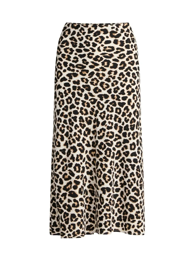 Time and Tru Women's Midi Pull On Slip Skirt, Sizes XS-XXXL | Walmart (US)