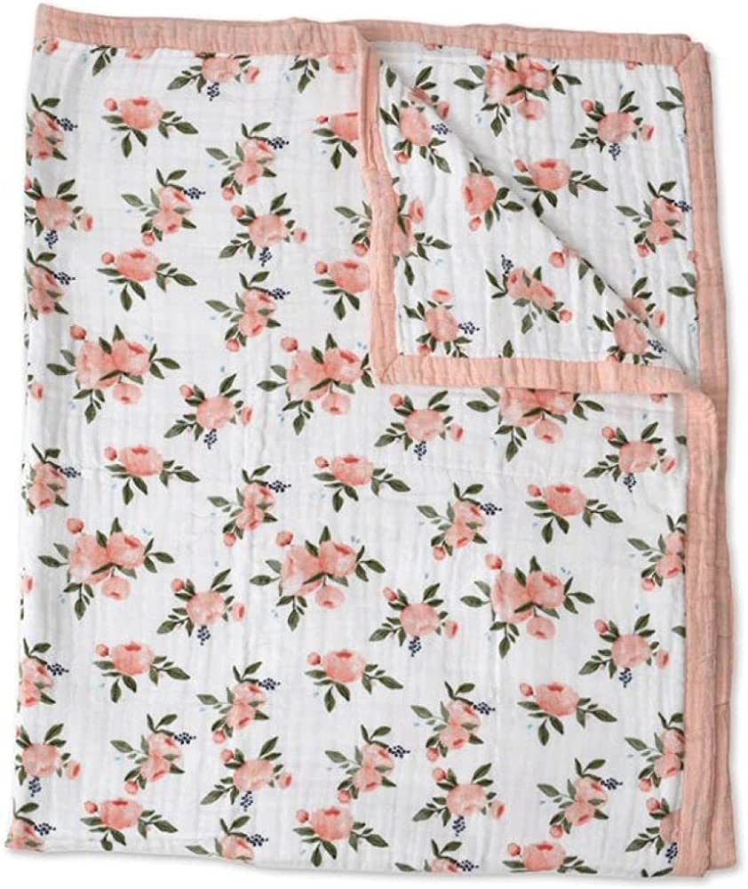 Little Unicorn – Watercolor Roses Cotton Muslin Quilt X-Large Blanket | 100% Cotton | Super Sof... | Amazon (US)