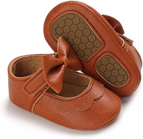 LAFEGEN Baby Girls Mary Jane Flats with Bownot Non Slip Soft Sole PU Leather Newborn Infant Toddl... | Amazon (US)