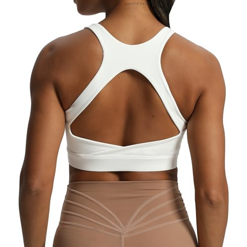Aoxjox Women's Workout Sports Bras High Impact Fitness Training Gym Khloe Bra Yoga Crop Tank | Amazon (US)