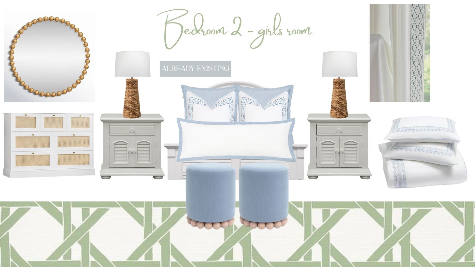 Design client- simple budget friendly girls bedroom design option 2!

#LTKFindsUnder100 #LTKHome #LTKSaleAlert
