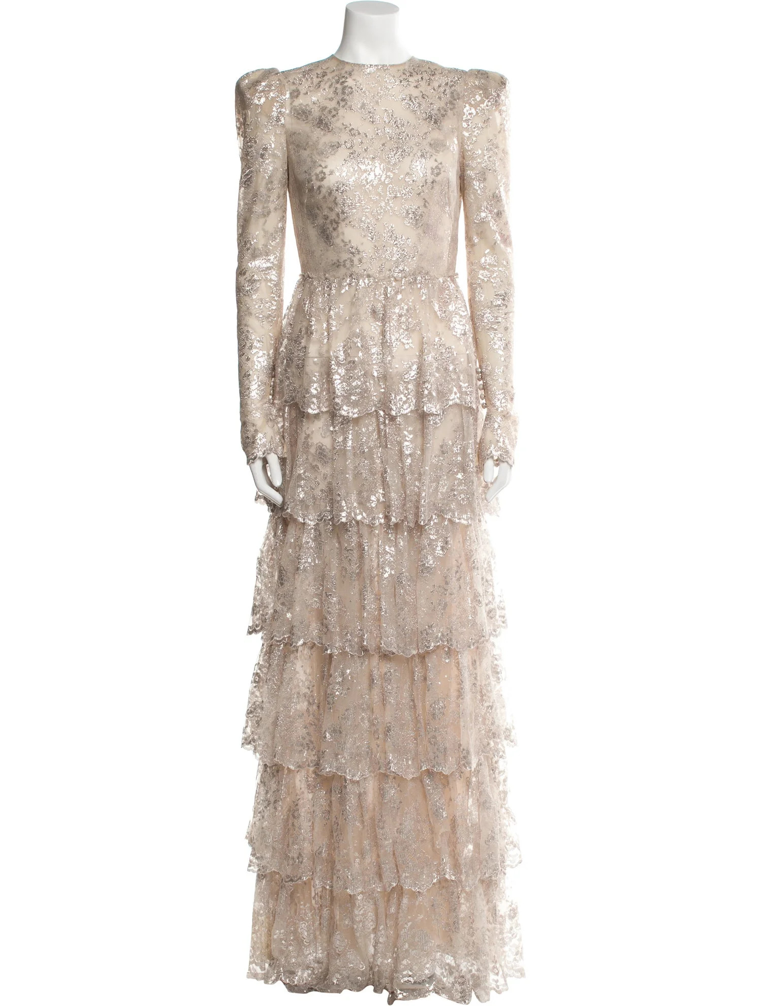 Lace Pattern Long Dress | The RealReal