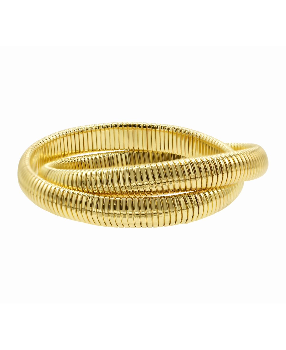 Adornia 14K Gold-Plated 2-Layer Omega Chain Bracelet - Gold | Macy's