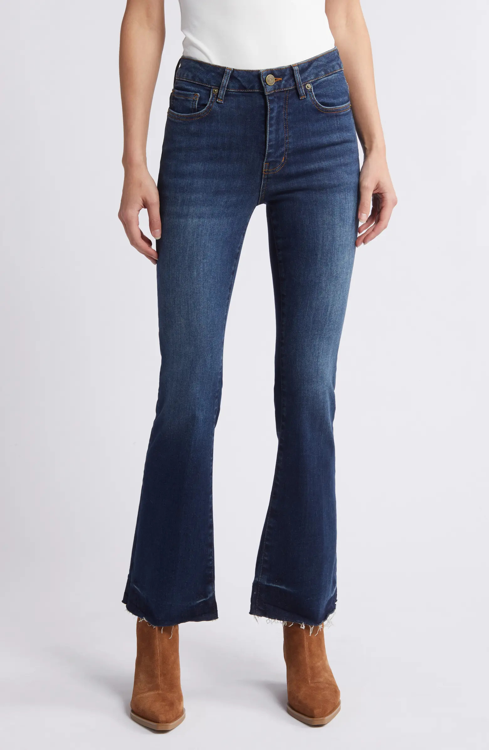 FRAME Le Crop Mini Boot Raw Hem Jeans | Nordstrom | Nordstrom