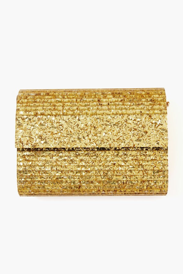 Gold Stacer Acrylic Clutch | Olga Berg | Tuckernuck (US)