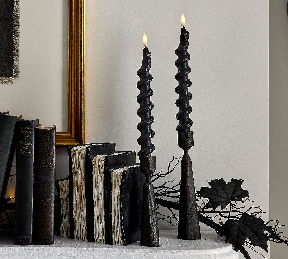 Flameless Snake Taper Candle | Pottery Barn (US)