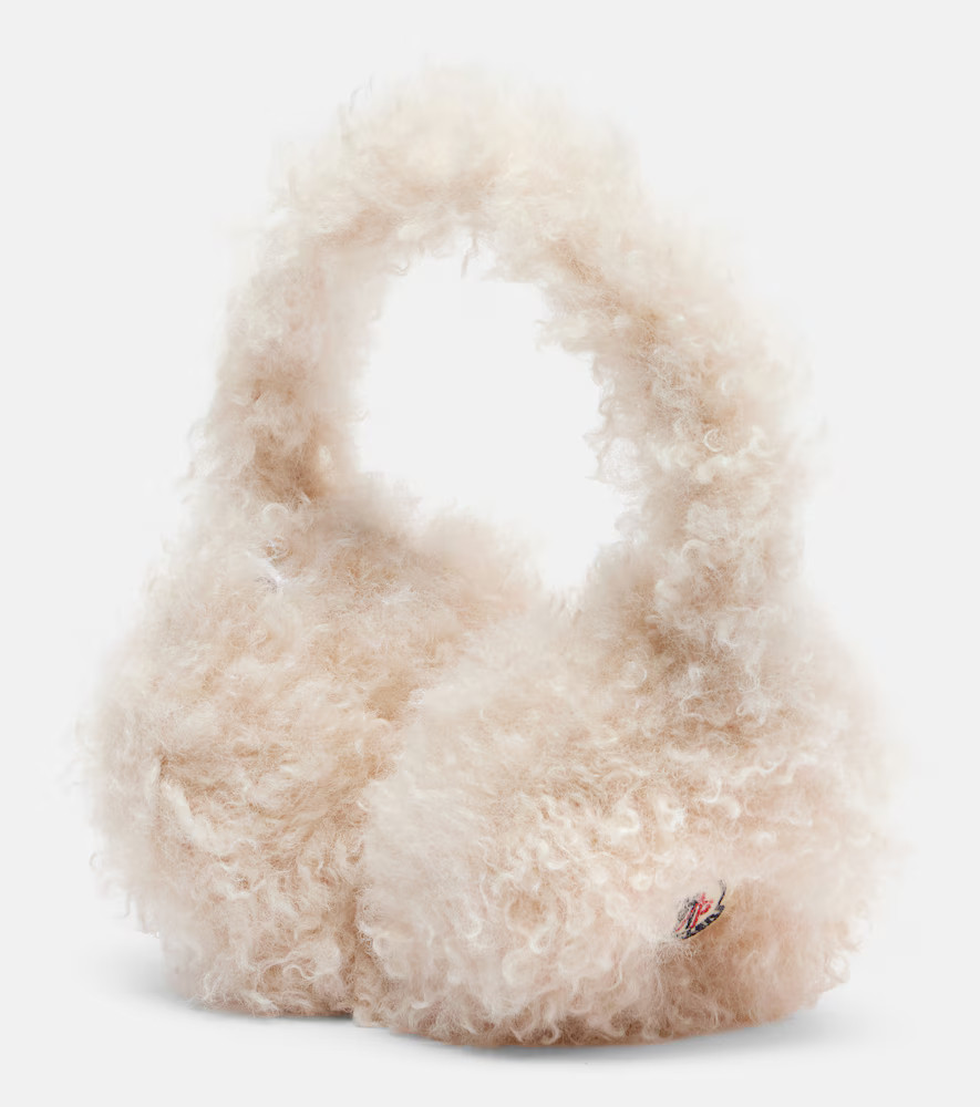Moncler Logo faux shearling earmuffs | Mytheresa (US/CA)