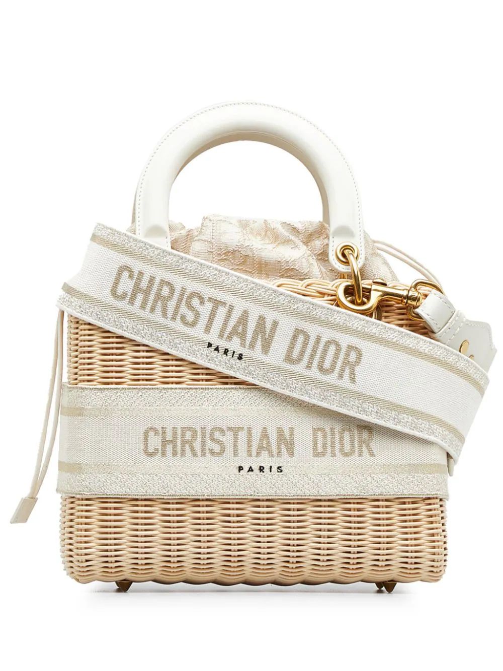 pre-owned medium Lady Dior Wicker bag | Farfetch Global