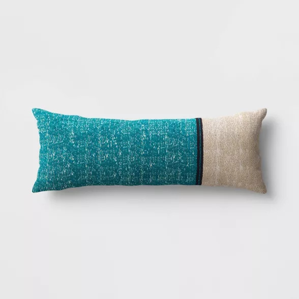 Throw Pillow DuraSeason Fabric™ Teal Block - Project 62™ | Target