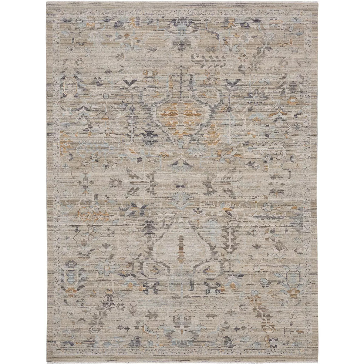 Nourison Nyle Vintage Floral Bohemian Indoor Rug Ivory Taupe 8'6" x 11'4" | Target