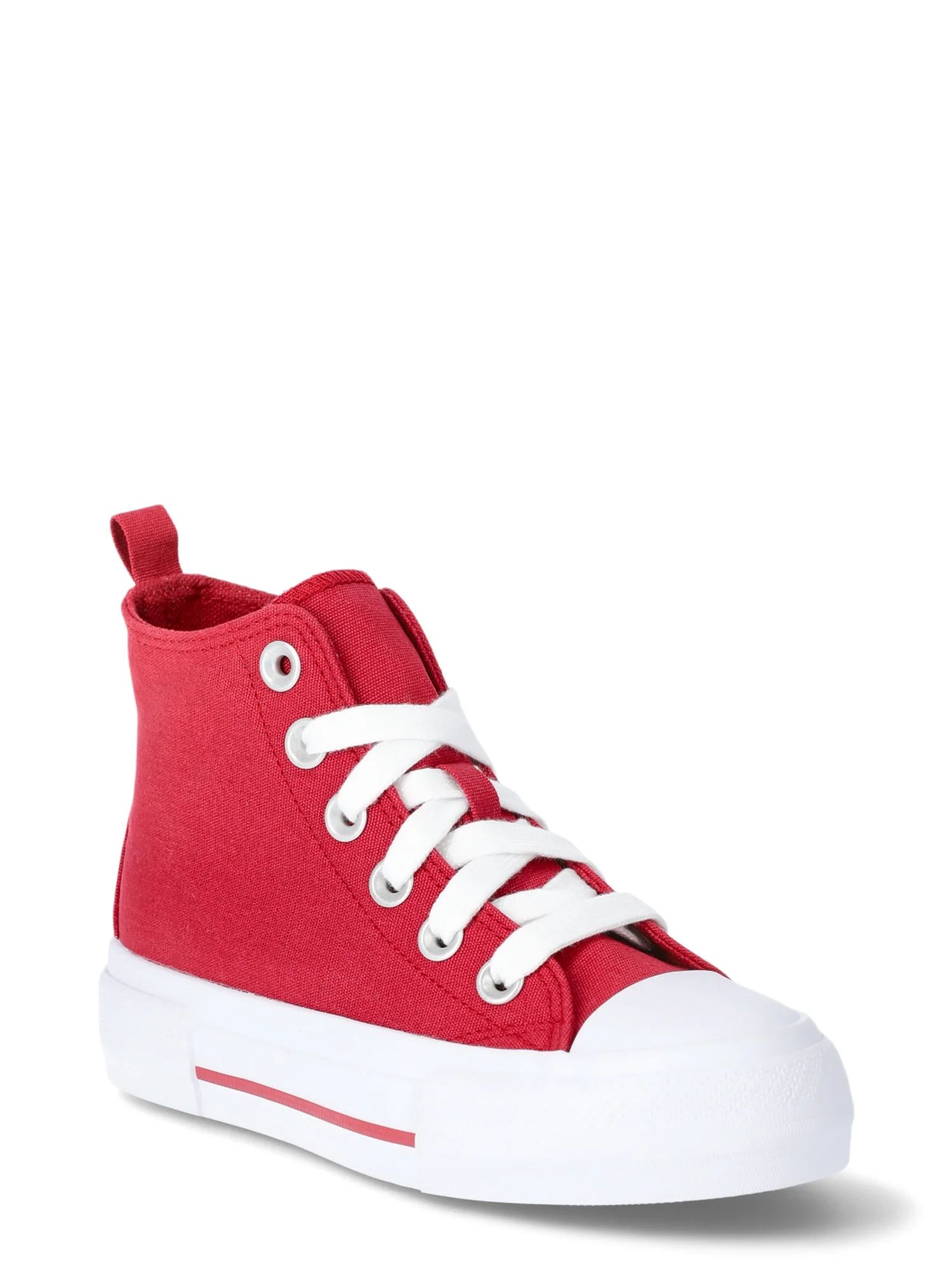 Wonder Nation Little Girl & Big Girl High Top Sneakers - Walmart.com | Walmart (US)