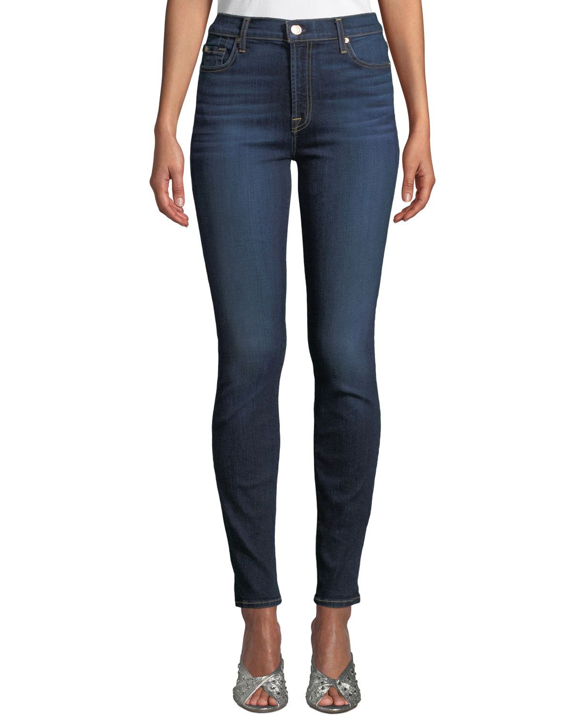 High-Waist Skinny Jeans | Neiman Marcus